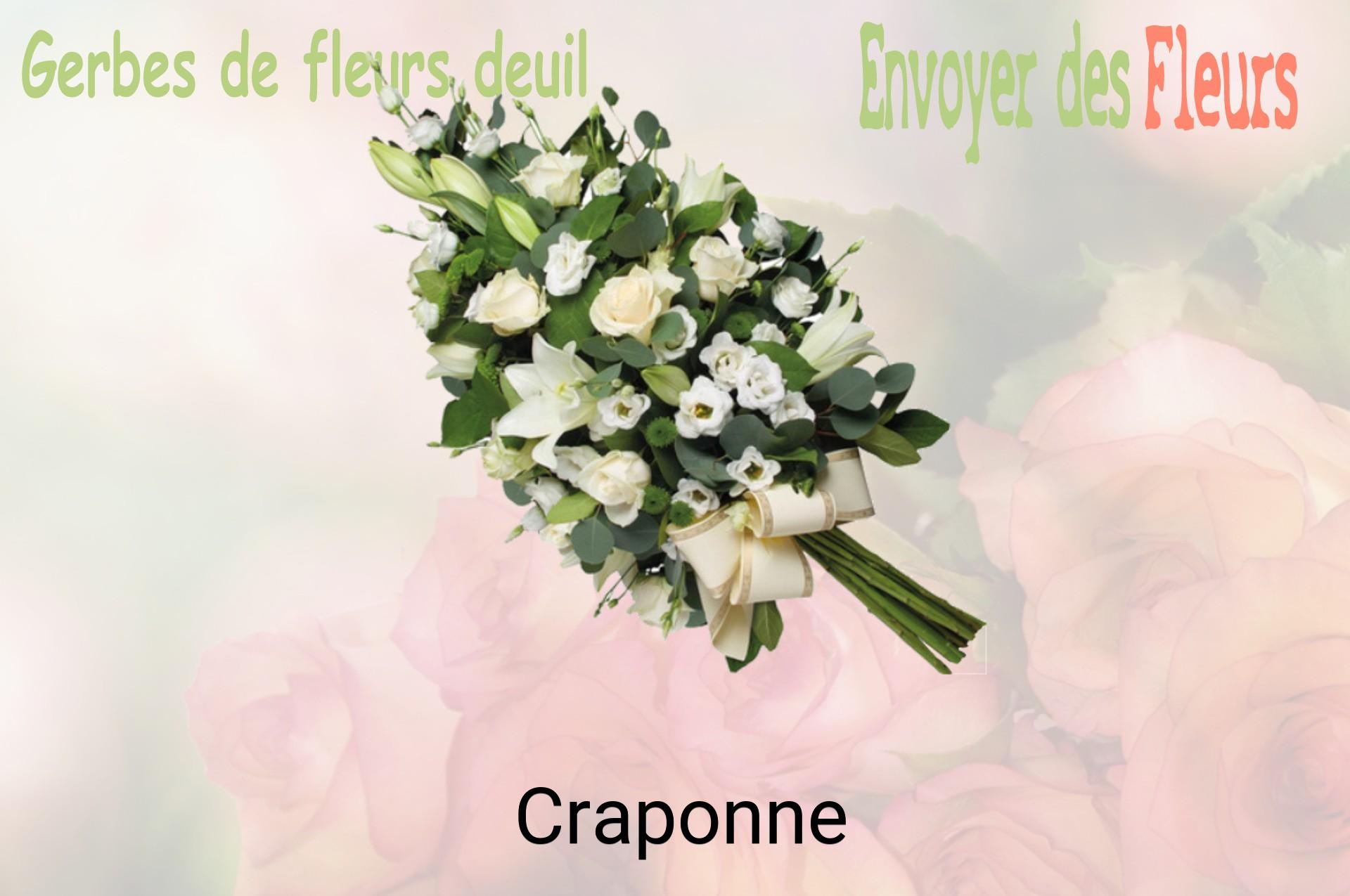 Gerbe de fleurs de deuil livrée à Craponne